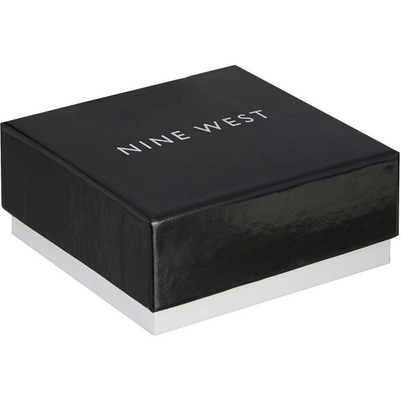 Nine West Boxed Geometric Stretch Bracelet, Silver/Gold/Hematite Tri-Tone - Picture 3 of 3